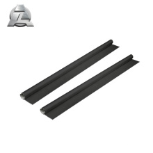 anodized black aluminio keder single rail aluminum profile